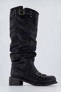 Signature double buckle boots