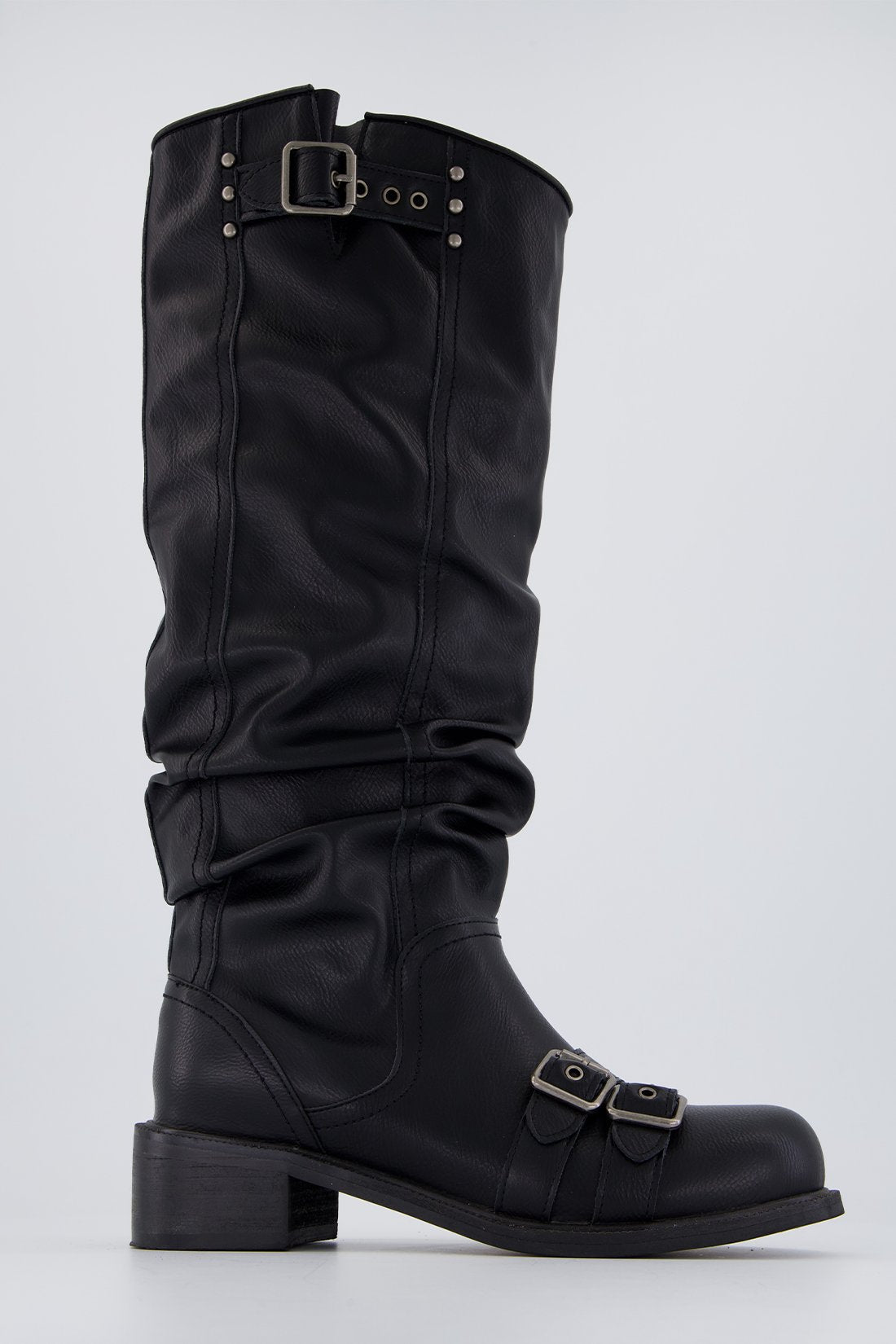 Signature double buckle boots